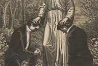 Illustration of Joseph Smith and Oliver Cowdery receiving the Aaronic Priesthood.