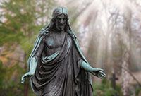 Bronze statue of Jesus Christ, our Savior and Redeemer.